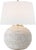 Transitional Marie Flanigan by Visual Comfort Signature Avedon Small Table Lamp in Plaster White Rattan with Linen Shade For Sale - Image 3 of 3
