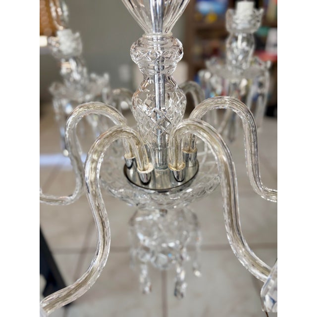 Vintage Waterford Avoca 6 Arm Crystal Chandelier For Sale In Phoenix - Image 6 of 12