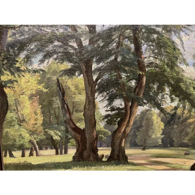 油彩画「Осеннее раздумье」 1946年 Kazonn O.A. THE AUTUMN
