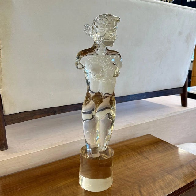 Mid-Century Modern 'Venus De Milo' Nude Murano Glass Sculpture / Statue, Italian Mid-Century Modern For Sale - Image 3 of 13