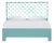 Mar Standard Bed King, Turquoise For Sale
