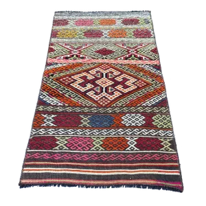 Handwoven Vintage Kurdish Kilim Rug