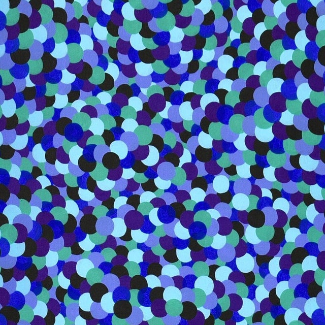 Contemporary Gordon Sizelove "Night Sky" Acrylic on Canvas, Abstract Pointillist Painting in Cobalt Blue, Bay Area California Art, Original 18 X 24 Inches, 2026 For Sale - Image 3 of 6
