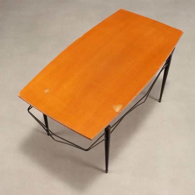 Vintage Teak and Lacquered Metal Coffee Table, 1960s For Sale - Image 5 of 8