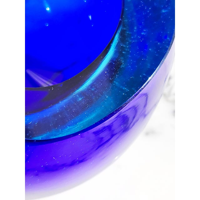 Blue Murano Glass Catch-All attributed to Poli for Seguso For Sale - Image 8 of 10