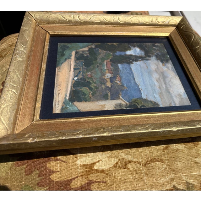 1950s Côte D’Azur Provincial Painting in Vintage French Frame For Sale - Image 4 of 6