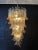 Mid-Century Modern Italian Murano Glass Spiral Chandelier, 83 Amber and Crystal Petals For Sale - Image 3 of 10