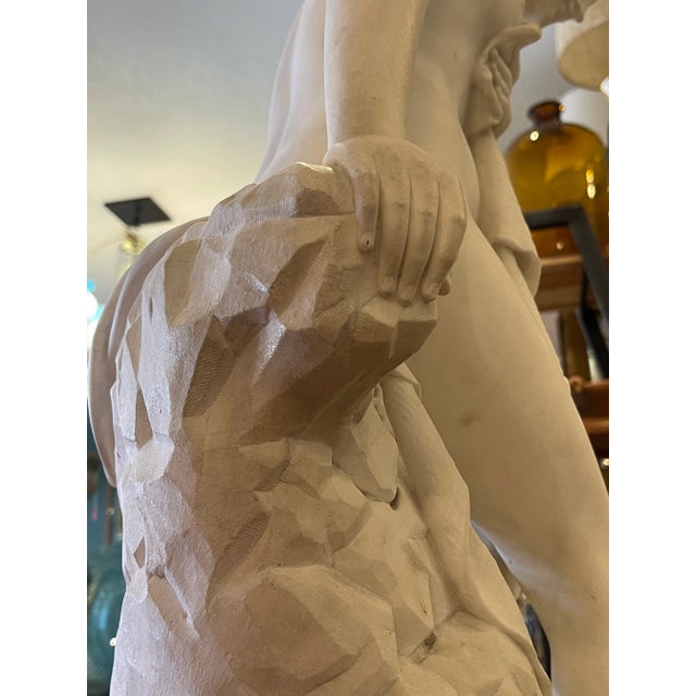 Italian Carrara Marble Nude Bathing Woman Signed Pietro Bazzanti and Son For Sale - Image 10 of 12