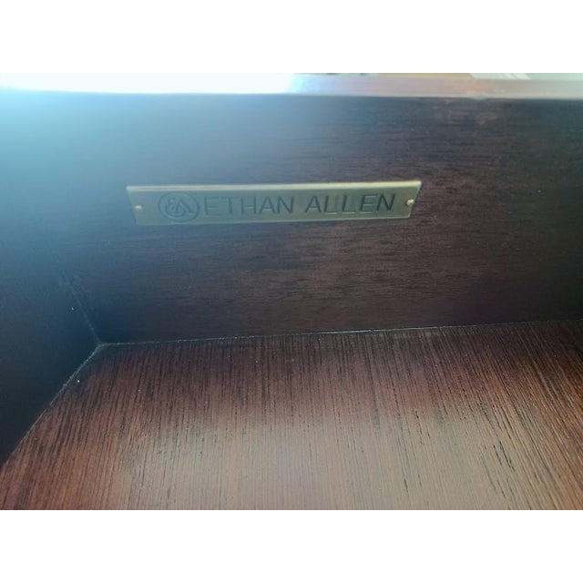 A Pair of Round Mahogany Accent Table With Two Drawers by Ethan Allen For Sale - Image 13 of 13
