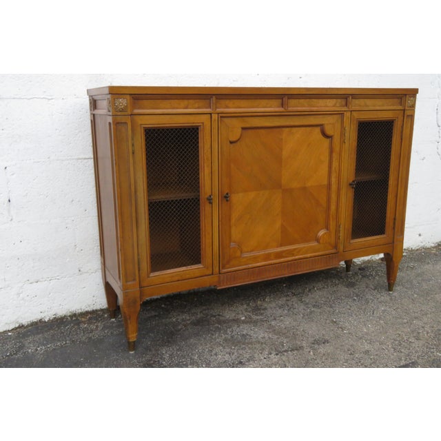 Brown Mid Century Modern Narrow Sideboard Buffet Tv Media Entry Console Table 6275 For Sale - Image 8 of 18