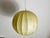 Plastic Mid-Century Round Cocoon Pendant Lamp, 1960s, Italy For Sale - Image 7 of 10