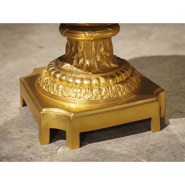 Pair of Circa 1885 Louis XVI Style French Gilt Bronze Mounted Marble Cassolettes For Sale - Image 16 of 18