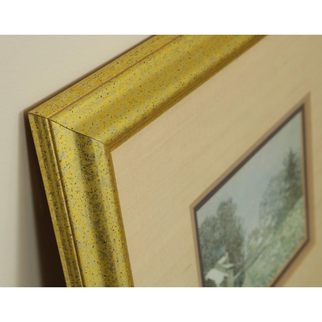 Custom Framed Impressionist Art Print Winter Scene For Sale In Philadelphia - Image 6 of 13