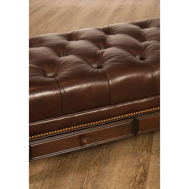 Hancock & Moore Tufted Leather 'Robinson' Cocktail Ottoman For Sale - Image 17 of 18