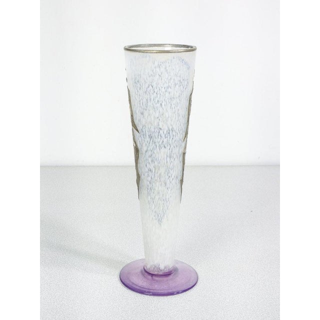 Art Nouveau Blown Glass and Metal Vase, 1910s For Sale - Image 4 of 8