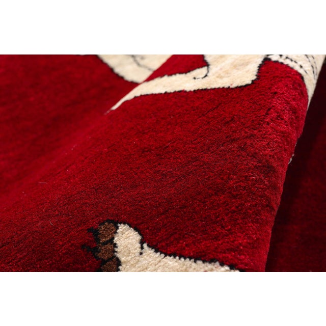 Textile Vintage Persian Pictorial Shiraz Rug, 02'09 X 05'01 For Sale - Image 7 of 11