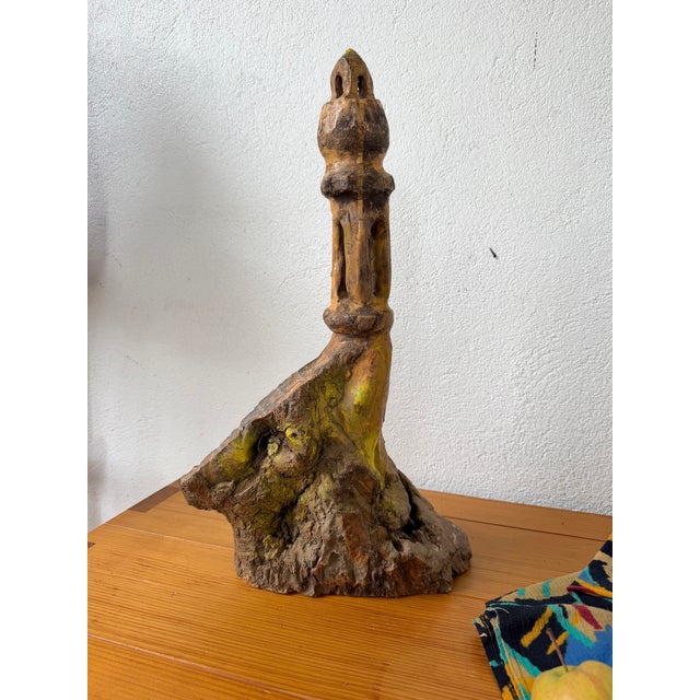 Antique Brutalist Sculpture in Polychrome Wood, 1890s For Sale - Image 15 of 18