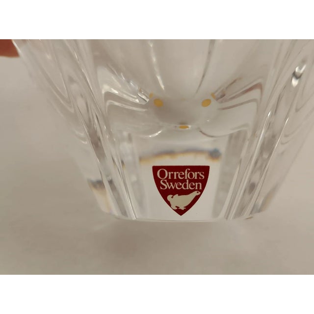 Vintage Corona Crystal Vase by Lars Hellsten for Orrefors, 1970s, in Very Good conditions. Designed 1970 to 1979 This...