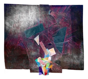 Tom Holland, Very Large Constructed Abstract Mixed Media Painting Wall Sculpture Tom Holland, 1982