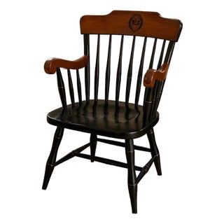 Vintage Yale University Windsor Armchair With Lux Et Veritas Crest – Collegiate Library Chair For Sale