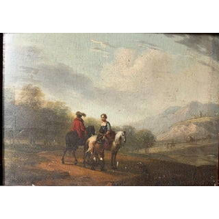 Philips Wouwerman (1619-1668) Travelers on the Road 17th Century Oil on Canvas Flemish For Sale