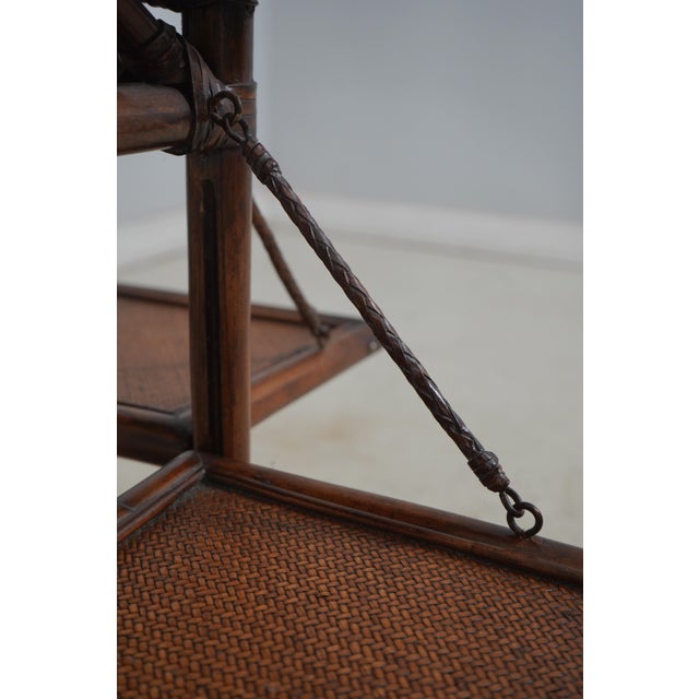 Brown Thomasville Tommy Bahama Style Rattan Occasional Table For Sale - Image 8 of 12