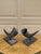 Pair of Vintage Faux Ram Horn Sculptures on Black Marble Bases For Sale - Image 14 of 16