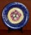 Vintage (1940's) Decoartive Plate Made in Germany. Features: Bone China in a Colbalt Blue w/Silver Overlay & Floral...