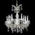 Mid-Century Modern Crystal & Glass Crystal Arm 12-Light Chandelier C1940 For Sale - Image 3 of 10
