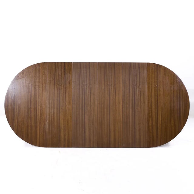 Gio Ponti for Singer and Sons Model 2135 Mid Century Walnut Expanding Dining Table With 4 Leaves For Sale - Image 9 of 9