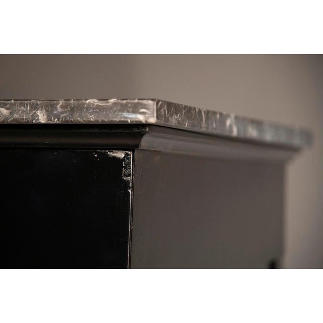 Late 19th Century French Napoleon III Weekly Chest in Black Ebonized Wood, 1890 For Sale - Image 5 of 14