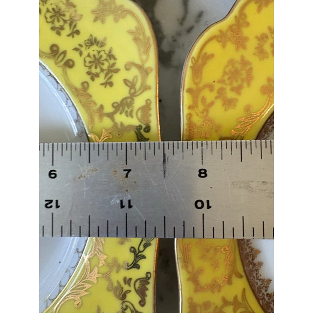 Shabby Chic Omeco Czechoslovakia Porcelain Hand, Painted Paint Plates For Sale - Image 3 of 5