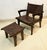 These circa 1960’ armchair and ottoman feature embossed leather with Incan motifs. These chairs were designed as a result...