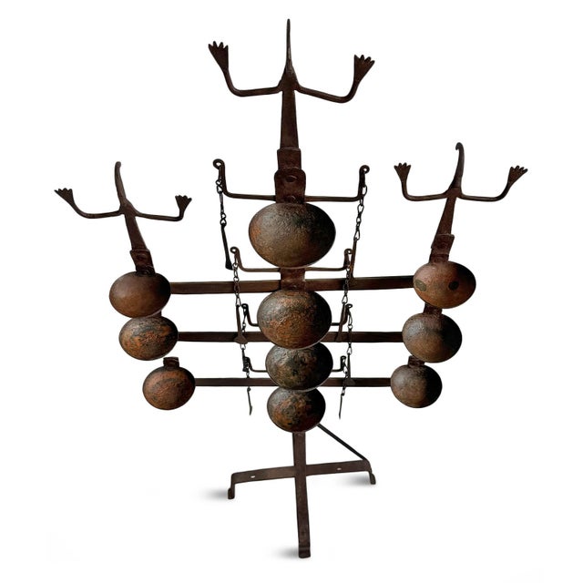 Antique Old Dogon African Iron Candle Stand For Sale - Image 4 of 5