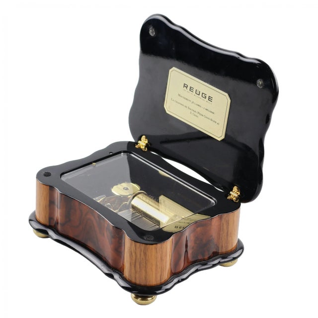 Brown Small Music Box from Reuge, 2000s For Sale - Image 8 of 9