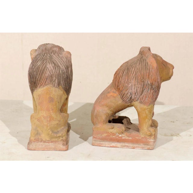British Colonial Terracotta Lions - a Pair For Sale In Atlanta - Image 6 of 10