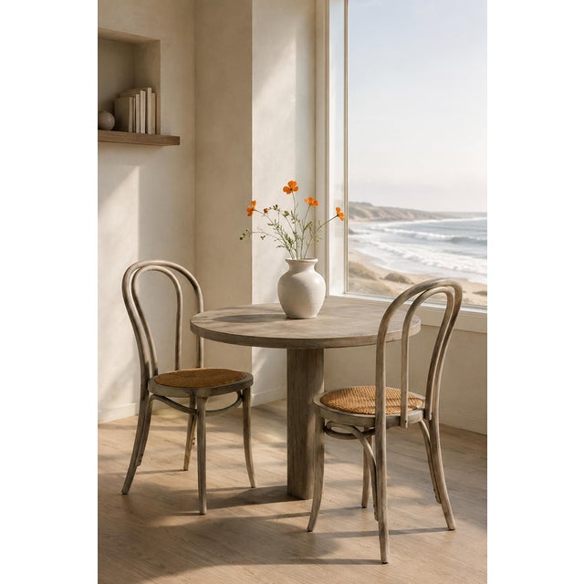 Transitional Brisa Oak & Rattan Dining Chair For Sale - Image 3 of 3