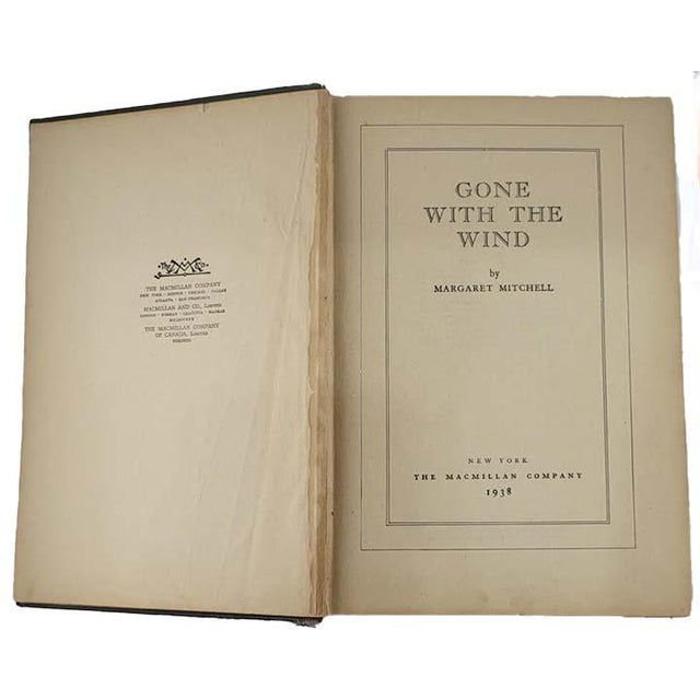 1930s Gone With the Wind Margaret Mitchell 1938 Hardcover Vintage Macmillan Copy Cloth Cover For Sale - Image 5 of 11