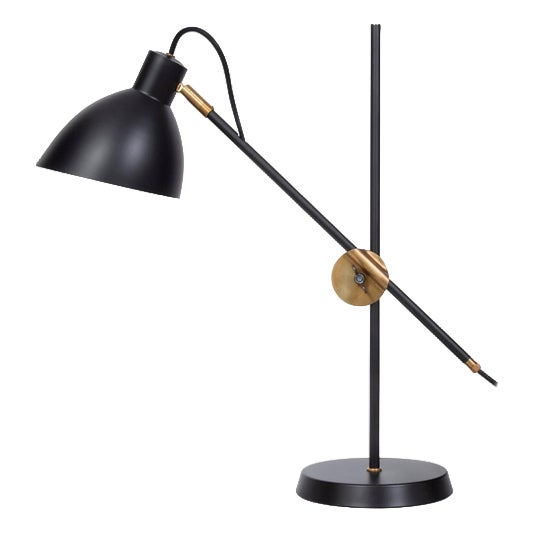 Scandinavian Black KH#1 Table Lamp in Brass from Konsthantverk For Sale