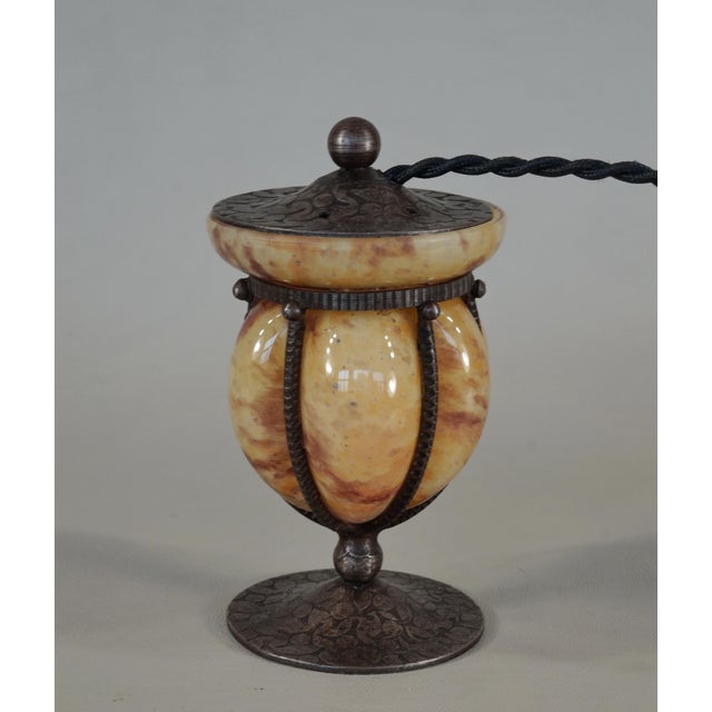 Tiny French Art Deco Night Lamp by André Delatte - 1920s France For Sale - Image 6 of 13