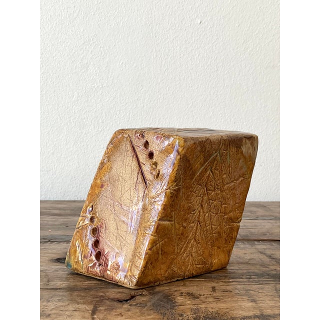 Late 20th Century Vintage Original Studio Pottery Block Sculpture For Sale - Image 5 of 12