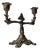 Vintage Art Deco Bronze Candleholder with Ornate Details, 1910s For Sale