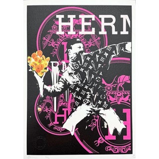 Death Nyc - Banksy Flower Thrower and Hermes - Limited Edition With Certificate For Sale