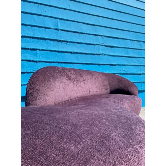1970s 1970s Kagan Style Purple Serpentine Sofa For Sale - Image 5 of 10