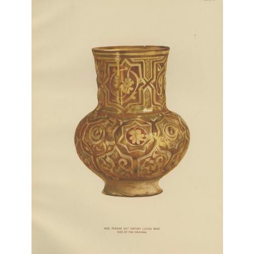 Henry Wallis, Lustreware Vase, 1899, Chromolithograph For Sale - Image 3 of 9