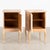 Pair of 20th century Danish nightstands or small cabinets, crafted in pine with a simple whitewashed finish applied at a...