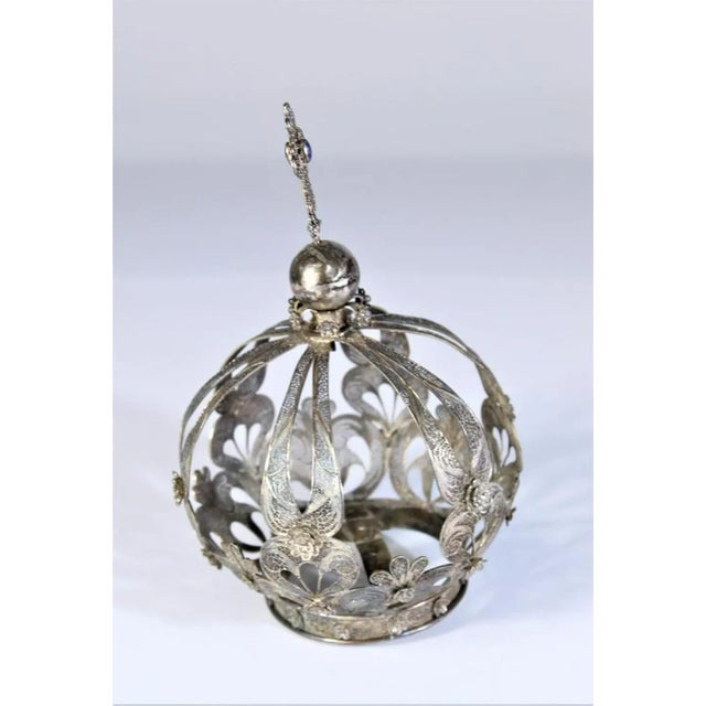 Very rare Portuguese Madonna Silver Crown 18th Century, circa 1770 Height 8 in. Diameter 5 in.