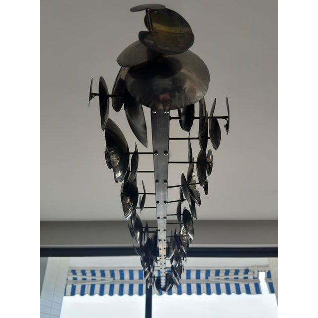 Linear Chandelier in Pewter, England, 2011 For Sale - Image 9 of 10