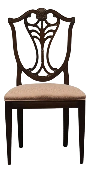 Henredon Furniture Solid Mahogany Traditional Hepplewhite Style Shield Back Dining Side Chair 9002-28