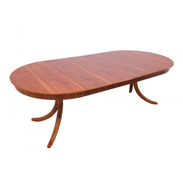 Mid-Century Round Walnut Table, Germany, 1950s For Sale - Image 10 of 11